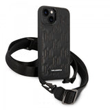 Karl Lagerfeld iPhone 14 Deksel Crossbody Strap Svart