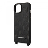 Karl Lagerfeld iPhone 14 Deksel Crossbody Strap Svart