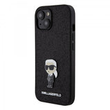Karl Lagerfeld iPhone 15 Deksel Fixed Glitter Svart