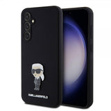 Karl Lagerfeld Samsung Galaxy S23 FE Deksel Liquid Silicone Ikonik Karl Svart