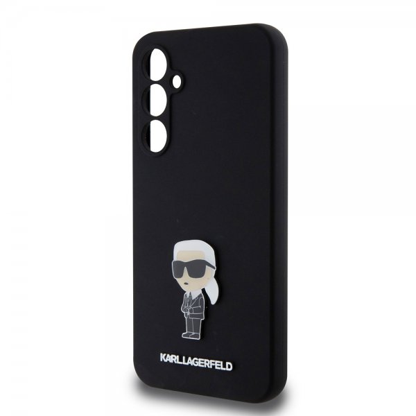 Karl Lagerfeld Samsung Galaxy S23 FE Deksel Liquid Silicone Ikonik Karl Svart
