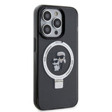 Karl Lagerfeld iPhone 15 Plus Deksel Ring Stand MagSafe Svart