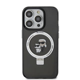 Karl Lagerfeld iPhone 15 Deksel Ring Stand MagSafe Svart