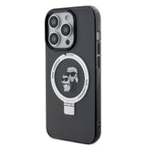 Karl Lagerfeld iPhone 15 Deksel Ring Stand MagSafe Svart