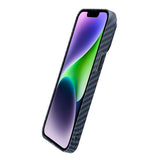 iPhone 13 Pro Deksel Karbonfibermønster Blå