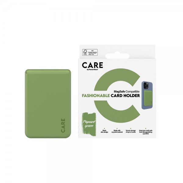 CARE by PanzerGlass Kortholder Fashionable Card Holder MagSafe Grønn