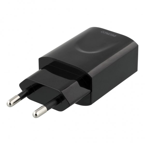 Deltaco Lader 12W 1xUSB-A Svart