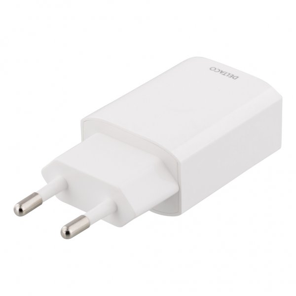 Deltaco Lader 12W 1xUSB-A Hvit