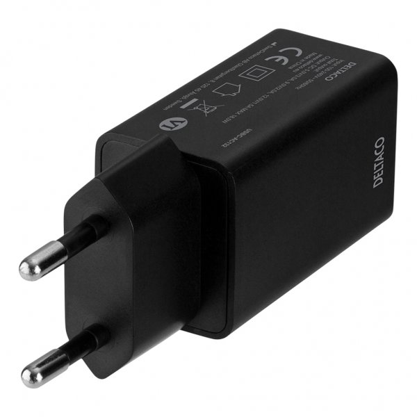 Deltaco Lader 18W USB-C PD Svart
