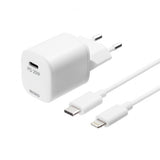 Deltaco Lader 20W USB-C PD USB-C-Lightningkabel 1m Hvit