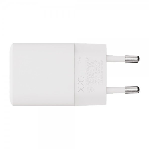X2O Lader 25W USB-C GaN Hvit