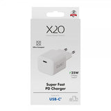X2O Lader 25W USB-C GaN Hvit