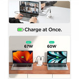 Spigen Lader ArcStation Pro GaN Dual Port 140W Hvit