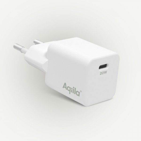 Aqiila Lader Chargebird W20 USB-C PD 20W Hvit