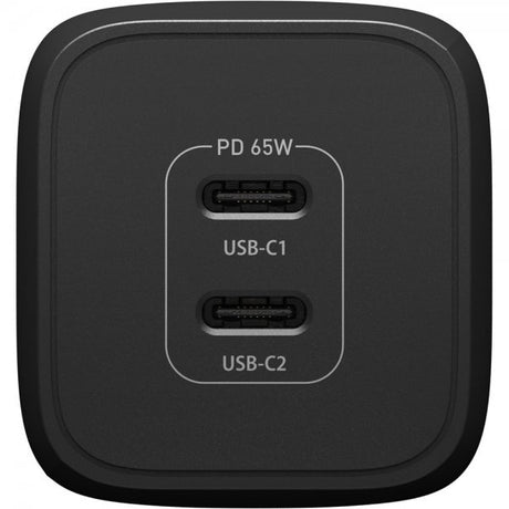 Otterbox Lader Dual Port Wall Charger 65W USB-C GaN Svart