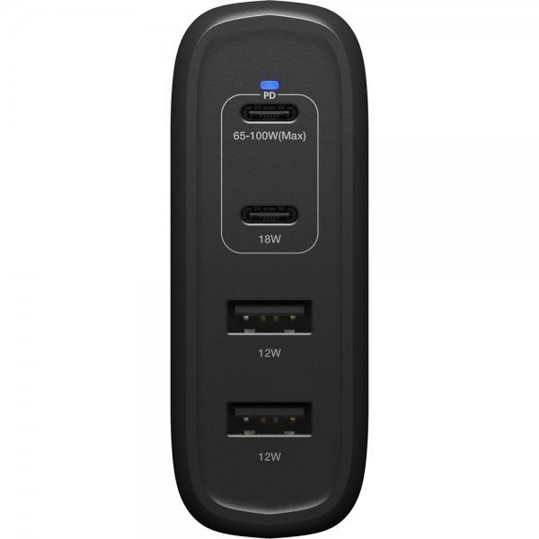Otterbox Lader Four Port Wall Charger 100W GaN Svart