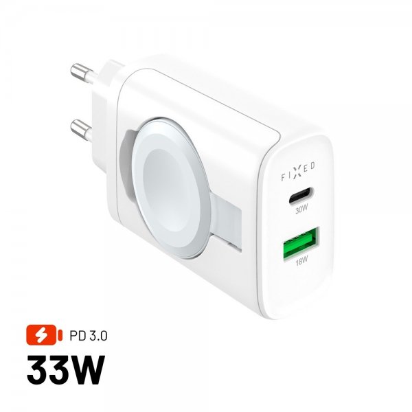 Fixed Lader GaN 33W Apple Watch/USB-C/USB-A