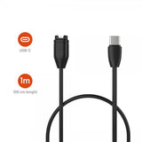 Fixed Lader Garmin Smartwatch USB-C 2m Svart