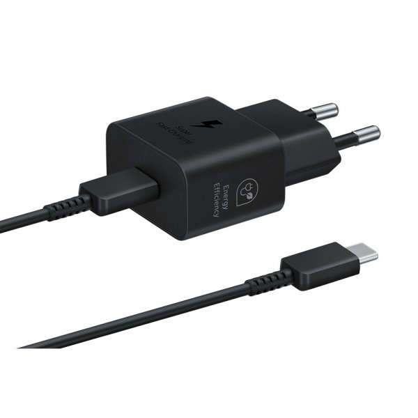 Samsung Original Lader med Kabel 25W Power Adapter Svart