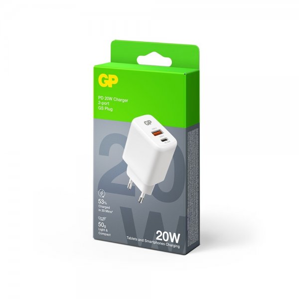 GP Lader PD 20W USB-A + USB-C