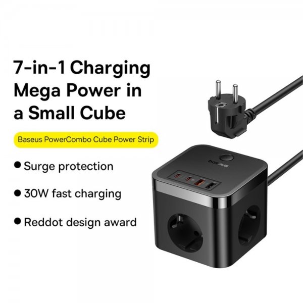 Baseus Lader PowerCombo Cube PowerStrip 30W