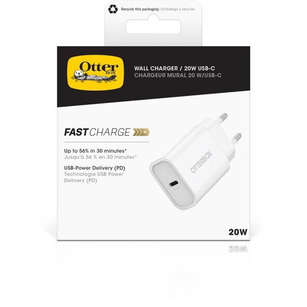 Otterbox Lader Wall Charger 20W USB-C Hvit