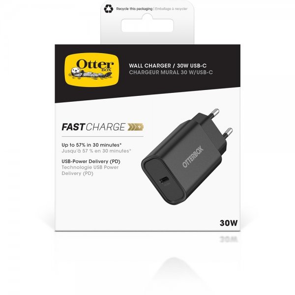 Otterbox Lader Wall Charger 30W USB-C Svart