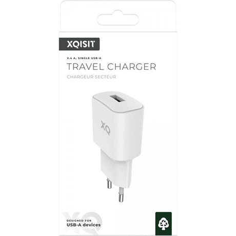 Xqisit LaddningsAdapter 2.4A Hvit
