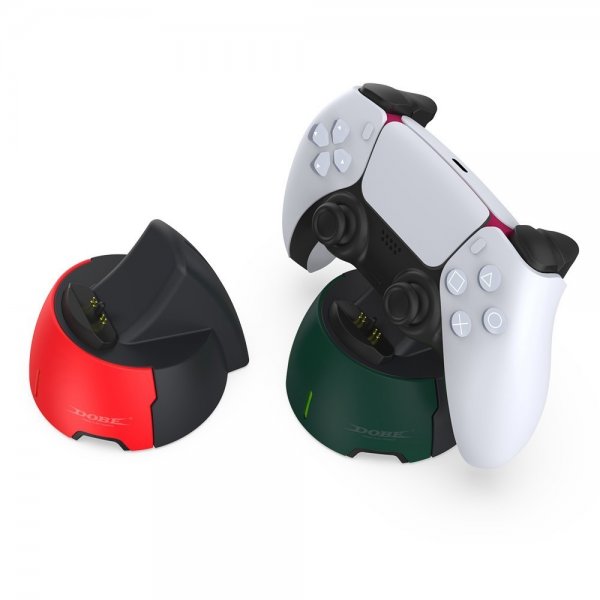 Dobe Ladestasjon for PlayStation 5 kontroller Rød