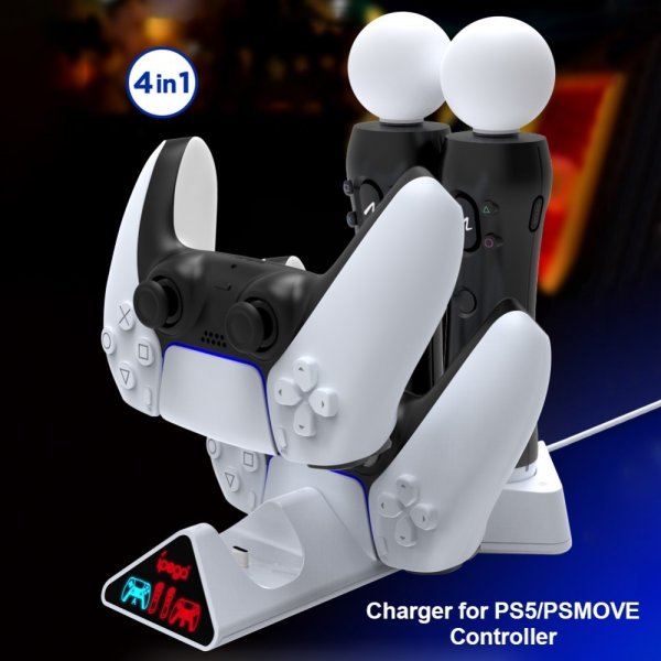Ipega Ladestasjon for PlayStation 5/Move kontroller