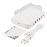 Deltaco Lader 50W 6xUSB-A Hvit