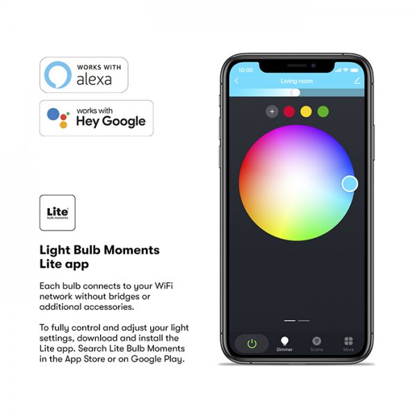 Lite bulb moments White & Color Ambience (RGB) GU10 LED-Lampe