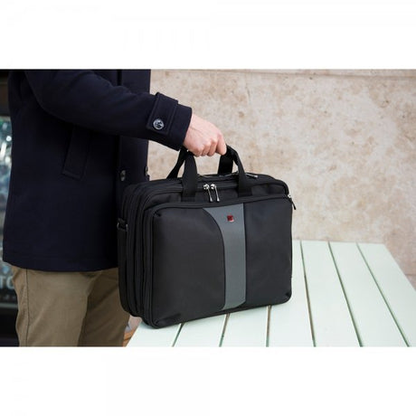 Wenger Legacy 16" Double Gusset Dataveske Grå/Svart
