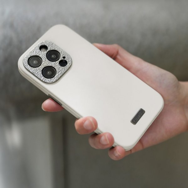 Moshi iPhone 15 Pro Max Deksel Napa MagSafe Eggnog White