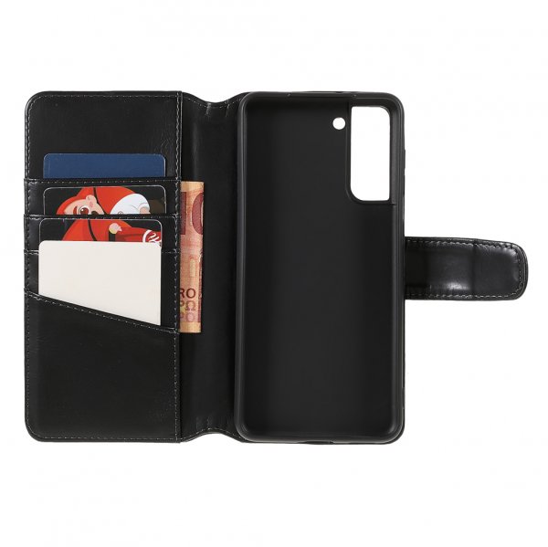 Nordic Covers Samsung Galaxy S21 Etui Essential Leather Raven Black