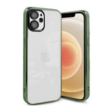 iPhone 12 Deksel Glitter Transparent Støtsikker Grønn