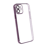 iPhone 12 Deksel Glitter Transparent Støtsikker Lilla
