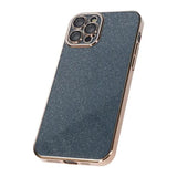 iPhone 12 Pro Deksel Glitter Transparent Støtsikker Gull