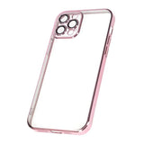 iPhone 12 Pro Deksel Glitter Transparent Støtsikker Rosa
