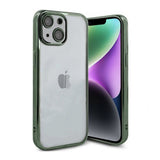 iPhone 14 Deksel Glitter Transparent Støtsikker Grønn