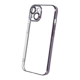 iPhone 14 Deksel Glitter Transparent Støtsikker Lilla