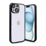 iPhone 15 Deksel Glitter Transparent Støtsikker Svart