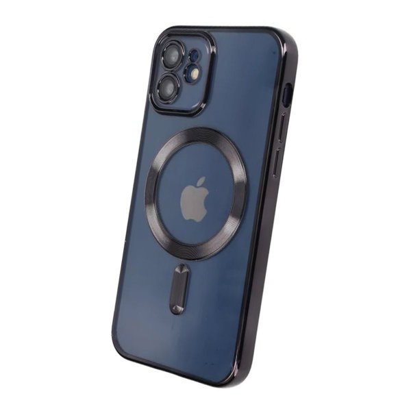 iPhone 11 Deksel Glitter Transparent MagSafe Svart
