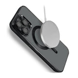 iPhone 12 Pro Deksel Glitter Transparent MagSafe Svart