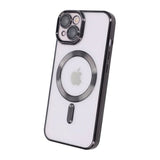 iPhone 13 Deksel Glitter Transparent MagSafe Svart