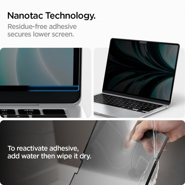 Spigen MacBook Air 13 M2/M3/M4 Skjermbeskytter Safe View