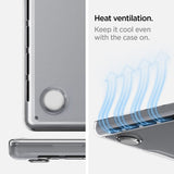 Spigen MacBook Pro 16 M1 (A2485)/M2 (A2780)/M3 (A2991) Deksel Thin Fit Crystal Clear