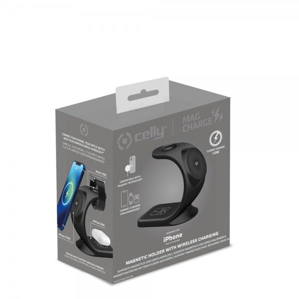 Celly Trådløs lader MagCharge 3 in 1