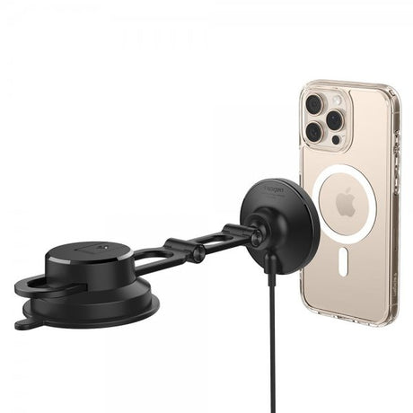 Spigen MagSafe Mobilholder til bil med Trådløs Lading OneTap Pro 4 Dashboard/Windshield