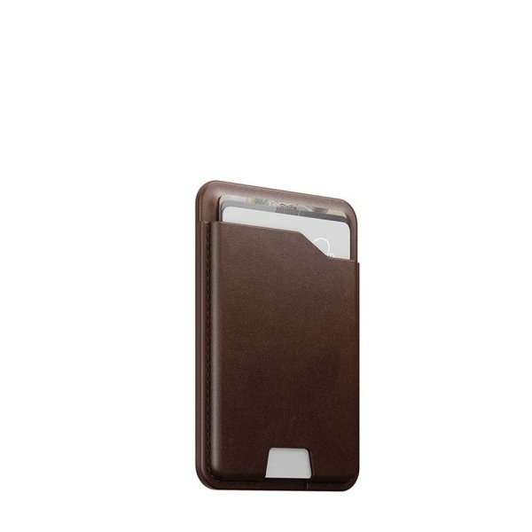Nomad MagSafe Kortholder Leather Mag Wallet Find My Tracking Brun